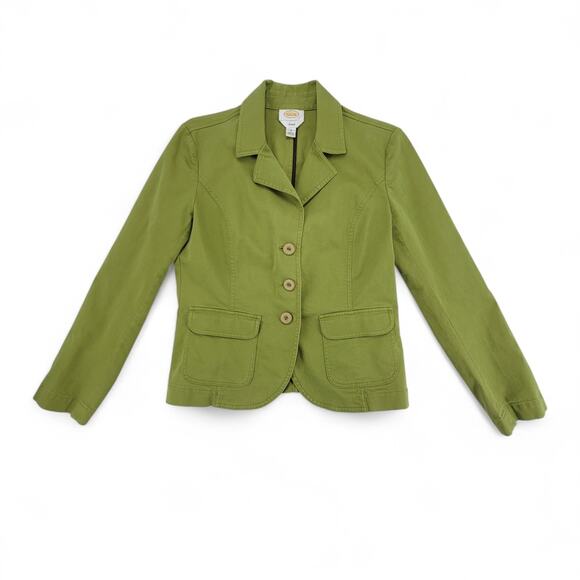 Talbots‎ Green Fitted Stretch Blazer Size 10 Classic Preppy Style - Picture 1 of 5